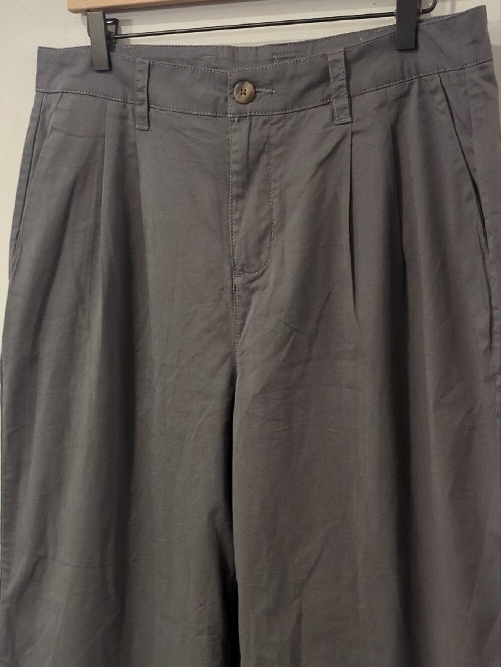 Pact Boulevard Brushed Twill Wide Leg Trouser Storm Gray size Large - Picture 3 of 13